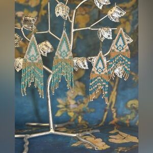 Elegant Beaded Fringe Earrings